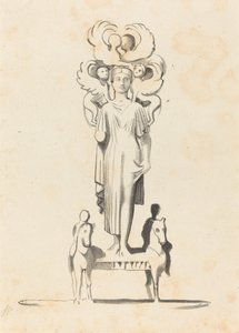 Bronsfigur av Minerva, hittad i Akilleskärlen av W. Walton after John Flaxman