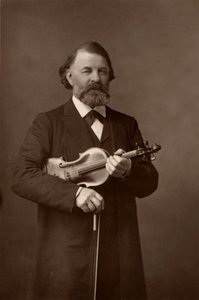 ""Joseph Joachim (1831-1907) ungersk violinist, kompositör och direktör för Berlins konservatorium (woodburytype) av W. and D. (after) Downey