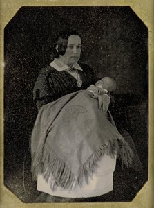 Mrs. Thomas Ustick Walter och hennes avlidna barn, ca. 1846. Skapare: W. & F. Langenheim, William Langenheim. av William and Frederick Langenheim