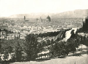 Panorama över staden Florens, Italien, 1895. av W and S Ltd