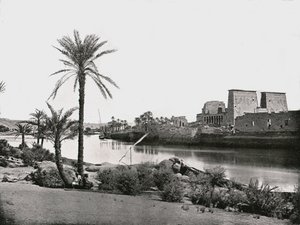 Temple of Isis, Philae, Egypten, 1895.