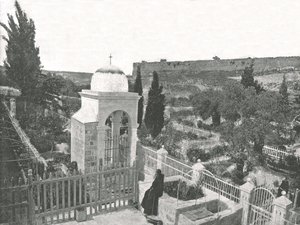 Getsemane trädgård, Jerusalem, Palestina, 1895. av W and S Ltd
