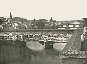 Ponte Vecchio, Florens, Italien, 1895. av W and S Ltd