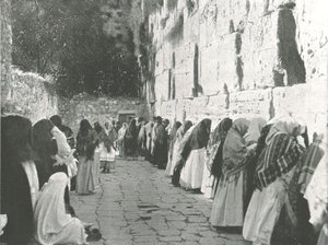 Klagomuren, Jerusalem, Palestina, 1895. av W and S Ltd