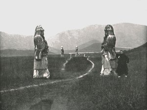 Tillvägagångssättet till staden, Nankin, Kina, 1895. av W and S Ltd