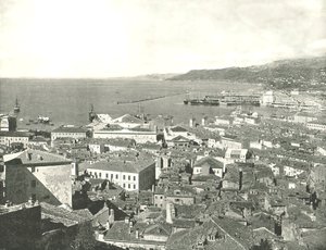 Stad och hamn, Trieste, Italien, 1895. av W and S Ltd
