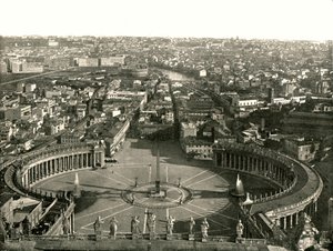 Utsikt från kupolen i St Peters, Rom, Italien, 1895. av W and S Ltd