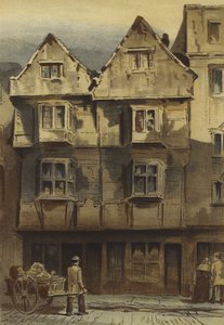 Old Houses, Wych Street, slutet av Drury Lane (chromolitho)