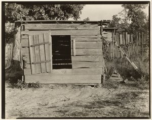 Hönshus på Floyd Burroughs gård, Hale County, Alabama