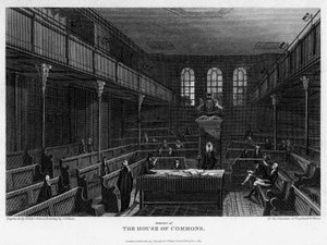 Chamber of the House of Commons, Westminster, London, 1815. av Wallis