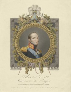 Porträtt av kejsar Alexander I 1777-1825, 1825 av Walraad Nieuwhoff