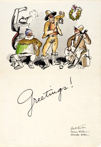 Julhälsningar 1934 av Walt Kuhn