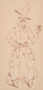 Cowboy röker av Walt Kuhn