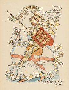 Illustration till Legends for Lionel av Walter Crane (färglitografi) av Walter (after) Crane
