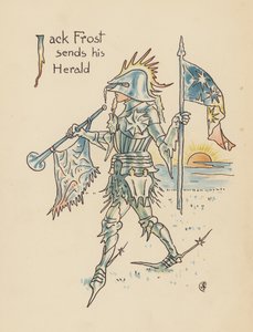 Illustration till Legends for Lionel av Walter Crane (färglitografi) av Walter (after) Crane