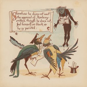 Illustration till Pothooks and Perseverance av Walter Crane (färglitografi) av Walter (after) Crane