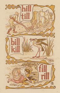 Sida från The Golden Primer (färg litho)