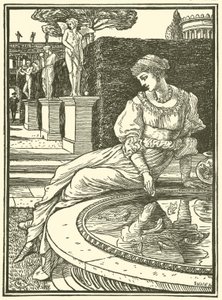 Prinsessan Fiorimonde (gravyr) av Walter (after) Crane