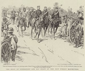 Hertigen av Connaught och hans stab vid New Forest Maneuvers av Walter Charles Horsley