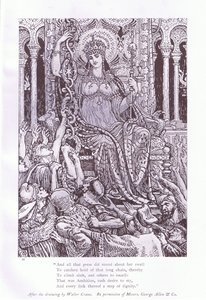 Och all den pressen rundade hennes dyna, 1920-talet av Walter Crane