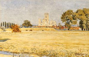 Canterbury Cathedral from the Meadows, 1894 av Walter Crane
