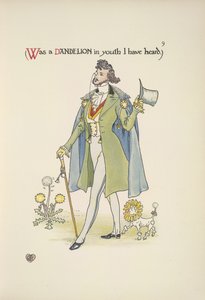 Maskros. En välklädd ung man av Walter Crane