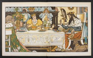 Illustration för grodprinsen. av Walter Crane