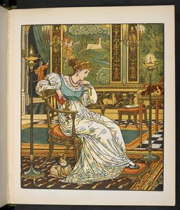 Illustration för historien, The Hind in the Wood. av Walter Crane