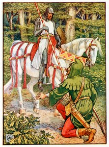 Lyttel John och riddaren av Walter Crane