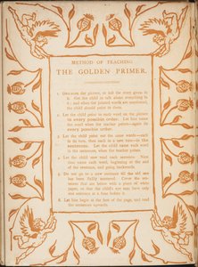 Metod för att lära ut den gyllene primern. Blommiga bårder med keruber. av Walter Crane
