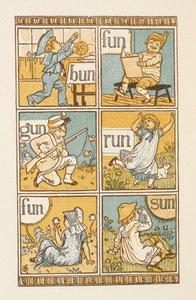 Rimande ord som slutar på bokstaven N. The Golden primer. av Walter Crane