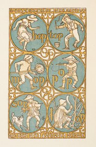 Rimande ord som slutar på bokstaven P. The Golden primer. av Walter Crane