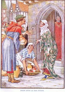 Robin Hood som krukmakaren, ca 1920 av Walter Crane