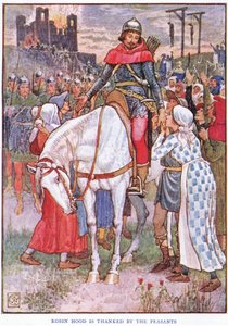 Robin Hood, böndernas vän, ca 1920 av Walter Crane
