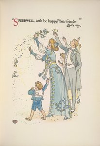 Speedwell. Bröllopsgästerna kastar konfetti av Walter Crane