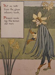 The Jonquil, från "A Floral Fantasy in an Old English Garden" av Walter Crane