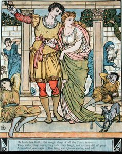 Prinsen som räddar prinsessan, illustration för 