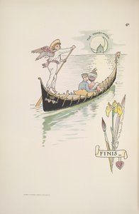 Smekmånaden. Paret i en gondol av Walter Crane