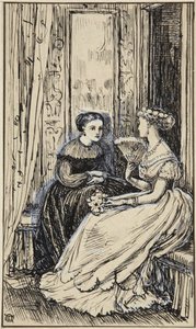 Två samtalande damer (Anne Hereford) av Walter Crane