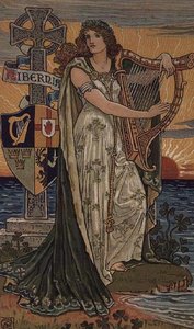 United Ireland, kalender för 1897, gjord för Royal Ulster Works, Belfast av Walter Crane