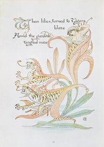 "När liljor vände sig till Tiger Blaze", illustration till "Flora