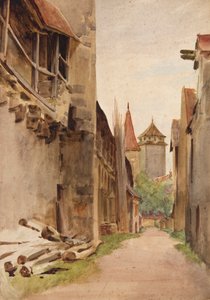 Bakgatan, Rothenburg (akvarell) av Walter Frederick Roofe Tyndale