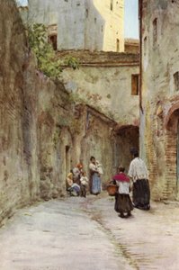 Husens välsignelse, italienska rivieran (färg litho) av Walter Frederick Roofe Tyndale
