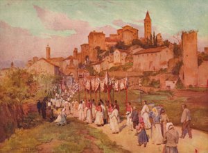 Corpus Domini i Viterbo, c1900 1913 av Walter Frederick Roofe Tyndale