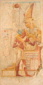 Isis suger Seti I, Abydos (akvarell) av Walter Frederick Roofe Tyndale
