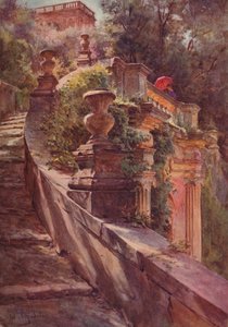 The Scallea Delle Sfinge, Villa DEste, c1900 1913 av Walter Frederick Roofe Tyndale