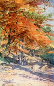 Lönnar vid Omori, nära Tokio av Walter Frederick Roofe Tyndale