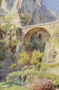 Pont St Louis (färg litho) av Walter Frederick Roofe Tyndale
