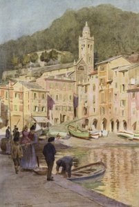 Portofino, Italien (färg litho) av Walter Frederick Roofe Tyndale