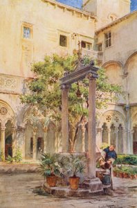 Klostret San Domenico, Ragusa (färglitografi) av Walter Frederick Roofe Tyndale